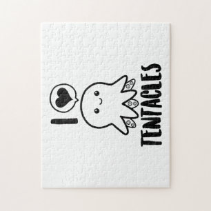I Love Tentacles T-shirt Cute Octopus Tee Jigsaw Puzzle