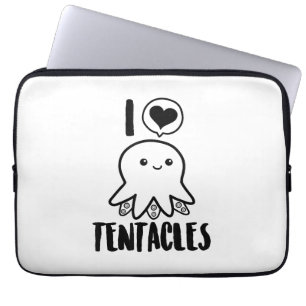 I Love Tentacles T-shirt Cute Octopus Tee Laptop Sleeve
