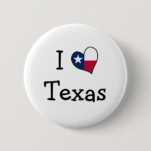 I Love Texas Button