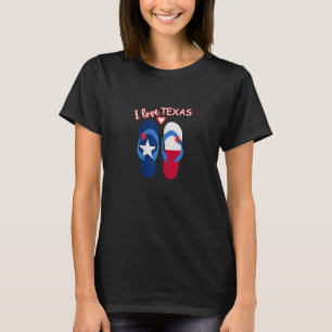 I LOVE TEXAS Casual Summer Women Sandals T-Shirt