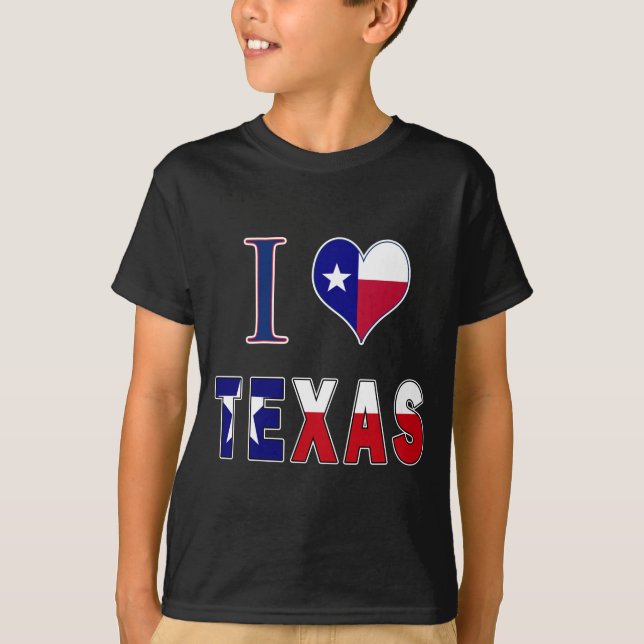 I Love Texas Flag T-Shirt (Front)