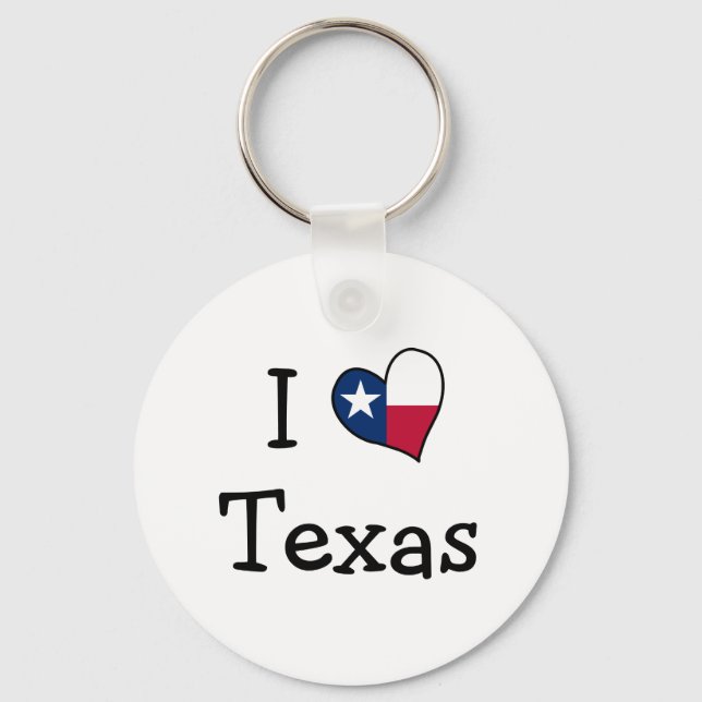 I Love Texas Keychain (Front)