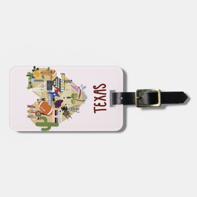 I LOVE Texas Luggage Tag (Front Horizontal)