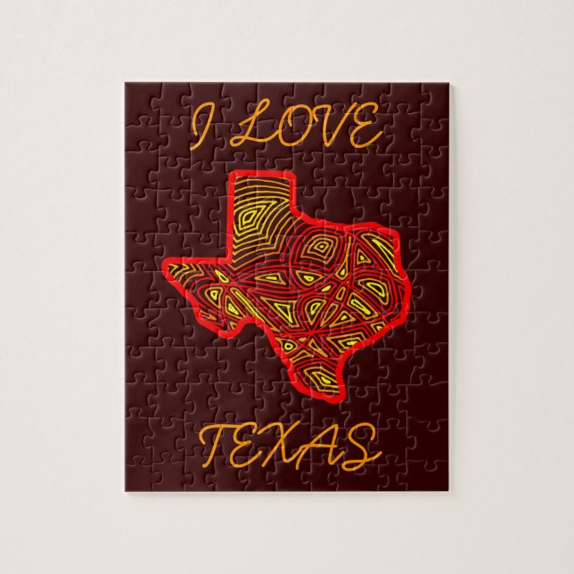 I Love Texas Puzzle (Vertical)