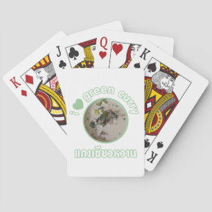 I Love Thai Green Curry ... Thailand Street Food Playing Cards