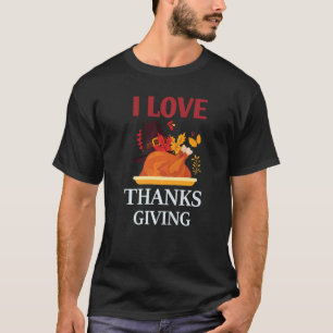 I Love Thanksgiving Costume Turkey Day Pilgrim Boy T-Shirt