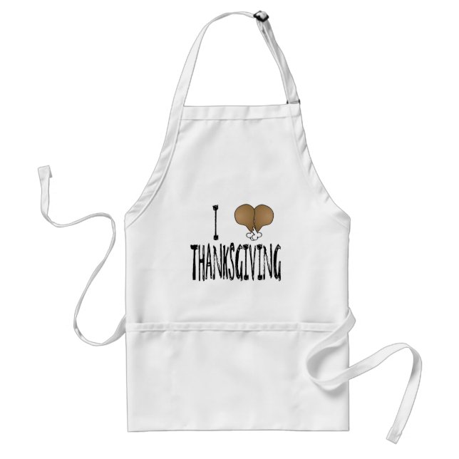 I Love Thanksgiving Standard Apron (Front)