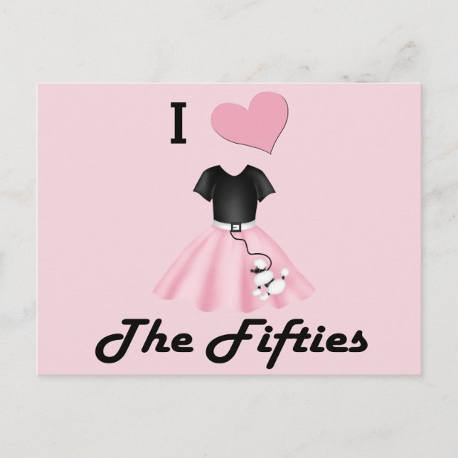 I Love the 50's Postcard (Front)