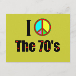 I love the 70's Peace Sign Postcard