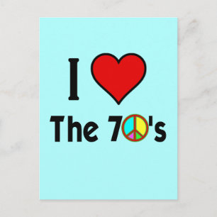 I love the 70's Peace Sign Postcard