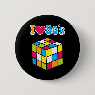 I Love The 80s-80s Halloween Party-80s Outfit For  6 Cm Round Badge