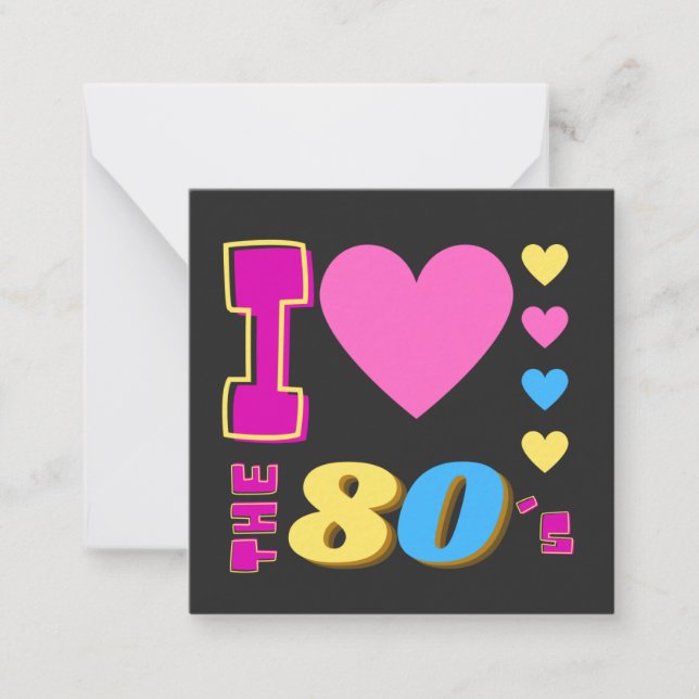 I Love The 80's  Card (Front)