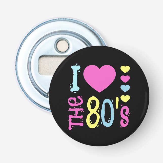 I Love the 80s Disco Costume Bottle Opener (Front)