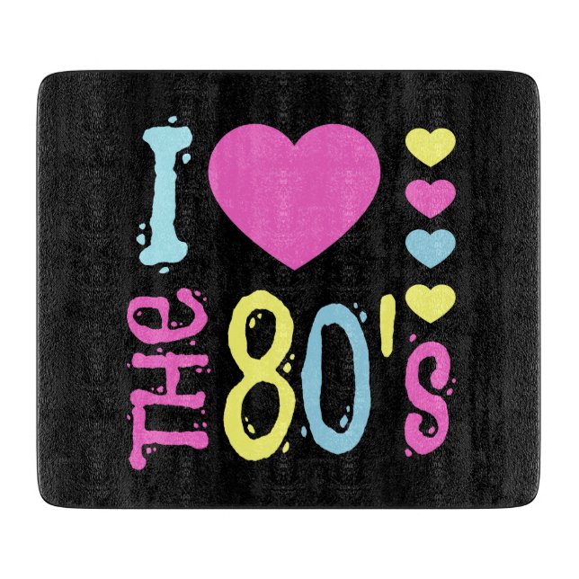 I Love the 80s Disco Costume Cutting Board (Front)