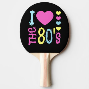 I Love the 80s Disco Costume Ping Pong Paddle