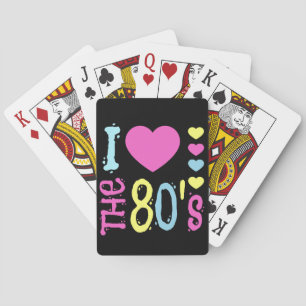 I Love the 80s Disco Costume Playing Cards