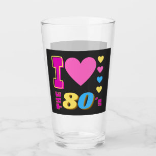I Love The 80's  Glass