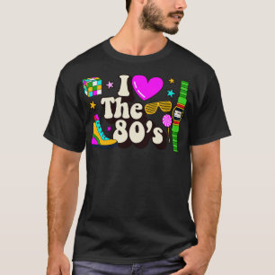 I love the 80s heart Nostalgic Retro Graphic T-Shirt