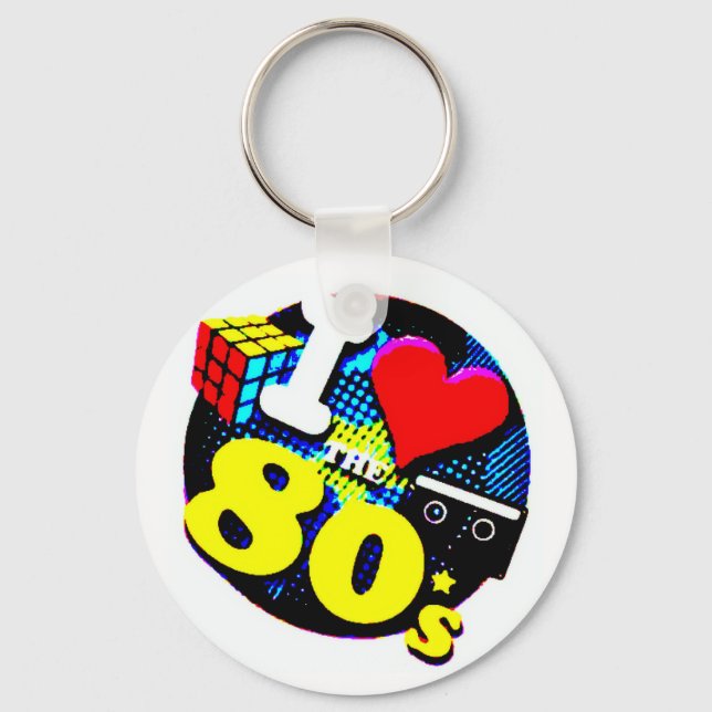 I Love The 80's Key Ring (Front)