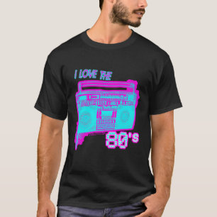 I Love the 80s Neon Spray paint Boombo spray can f T-Shirt
