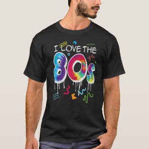 I Love The 80s Retro Vintage Party Eighties Green T-Shirt