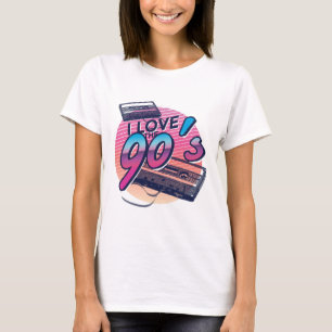 I Love the 90s Funny Retro Tape Cassette Birthday T-Shirt