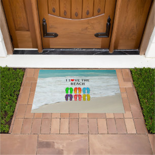 I Love the Beach Doormat