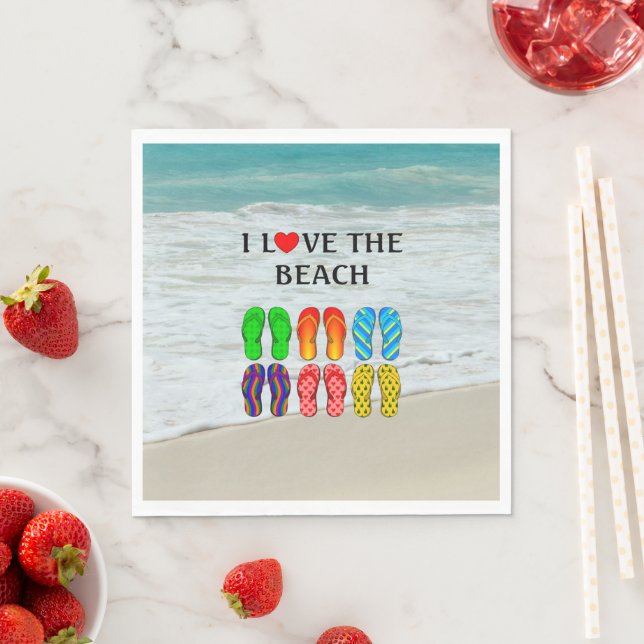 I Love the Beach Napkin (Insitu)