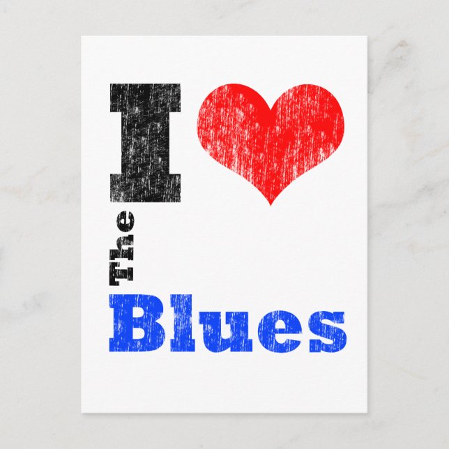 I Love The Blues Postcard (Front)