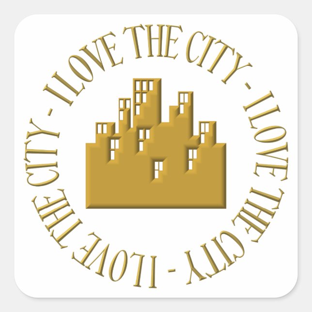 I love the city square sticker (Front)