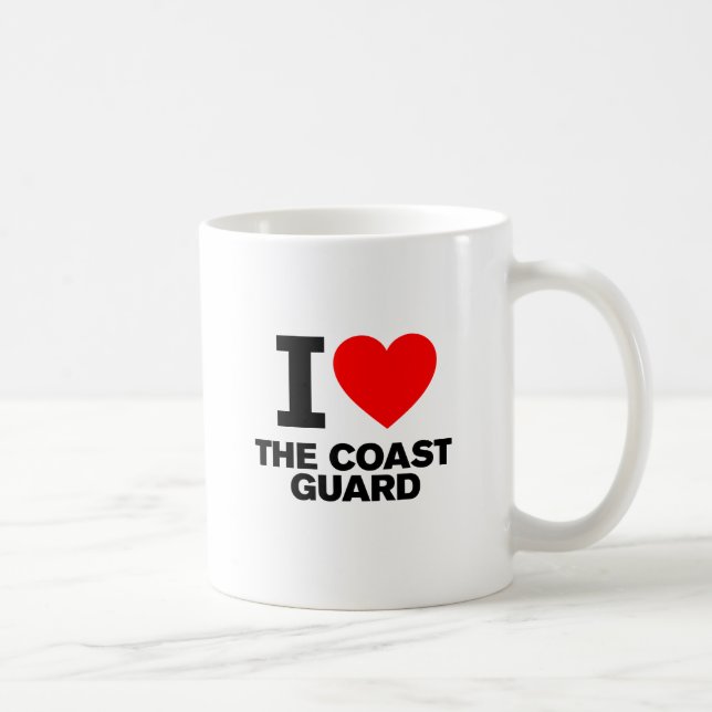 I Love the Coast Guard Coffee Mug (Right)