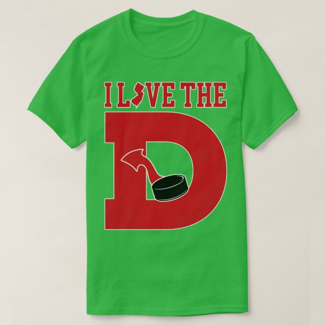 I Love the D Devils Hockey T-Shirt (Design Front)