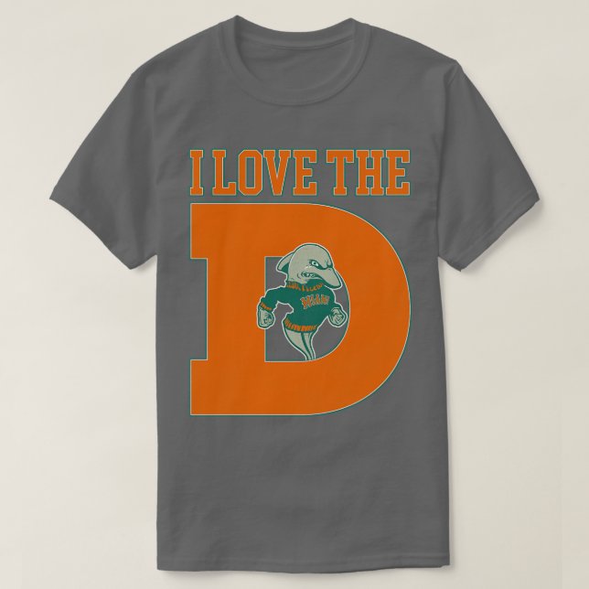 I Love the D Dolphins T-Shirt (Design Front)