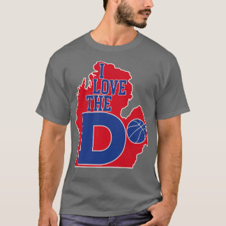 I Love the D Pistons Basketball T-Shirt