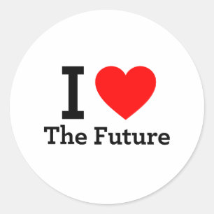 I Love The Future Classic Round Sticker
