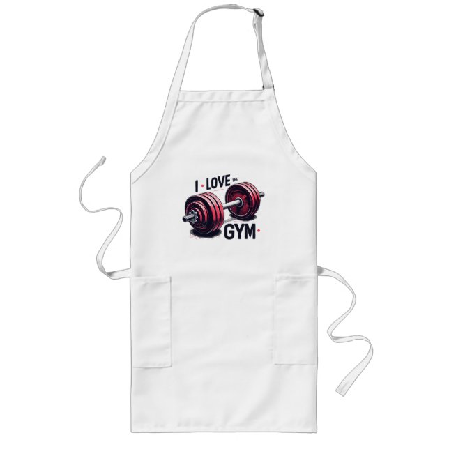I love the gym long apron (Front)