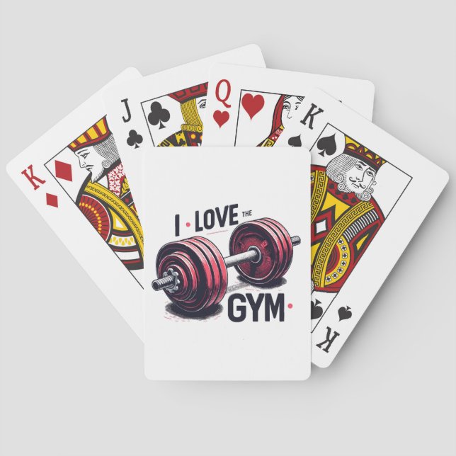 I love the gym playing cards (Back)