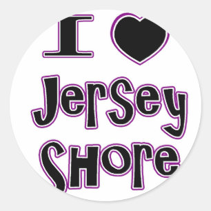 I love the jersey shore classic round sticker
