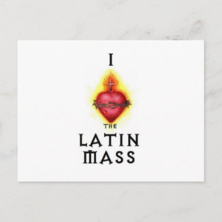 I LOVE the Latin Mass Sacred Heart of Jesus Postcard