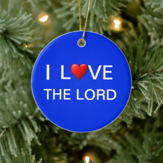 I LOVE THE LORD CERAMIC TREE DECORATION