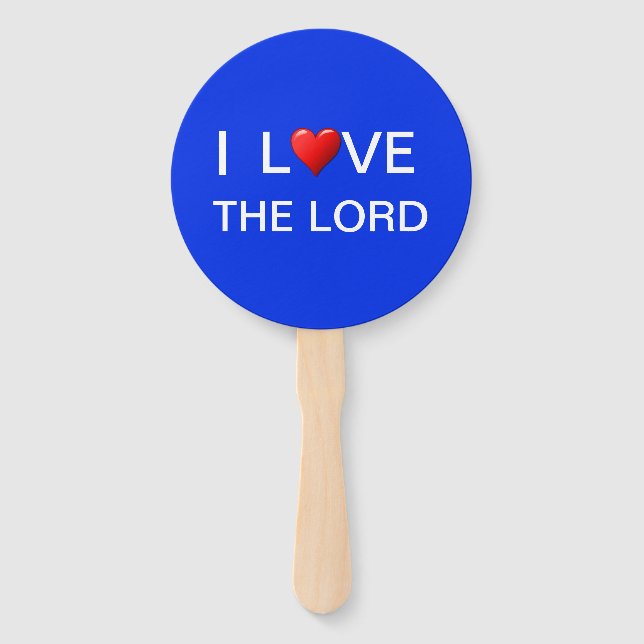 I LOVE THE LORD  HAND FAN (Front)
