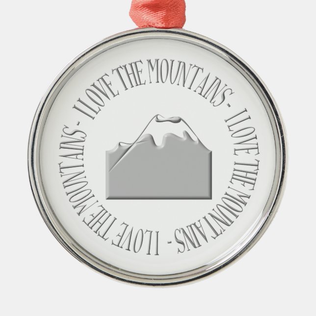 I love the mountains metal tree decoration (Front)