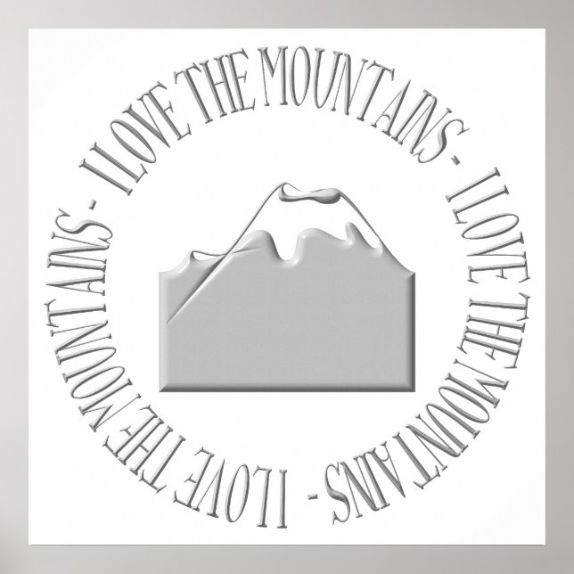 I love the mountains poster (Front)