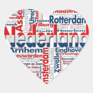 "I love the Netherlands" Heart Sticker