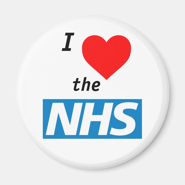 I love the NHS Magnet for fridges and freezers (Front)