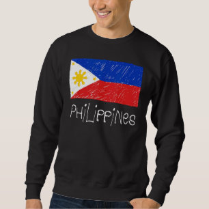 I Love the Philippines Filipino Flag Vintage Patri Sweatshirt
