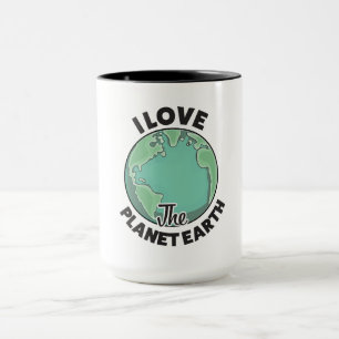 I Love The Planet Earth Mug