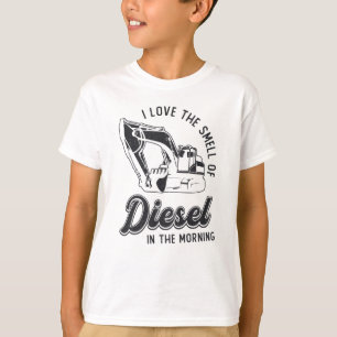 I Love The Smell Excavator Construction Worker T-Shirt