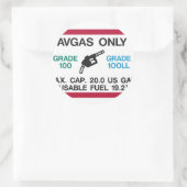 I love the smell of AVGAS in the morning! Classic Round Sticker (Bag)