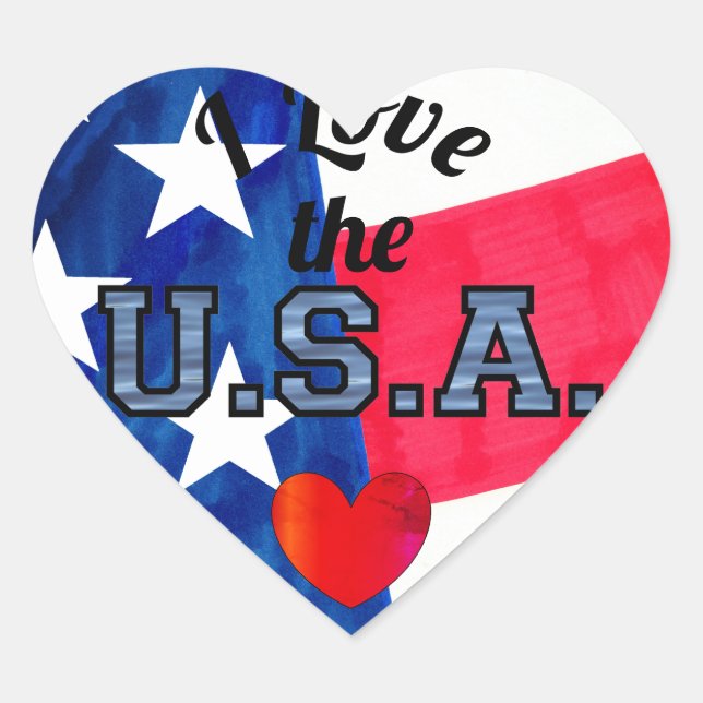 "I Love the U.S.A." Sticker (Front)
